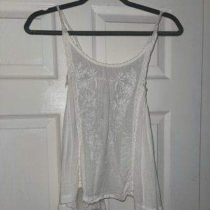 white floral summer tank